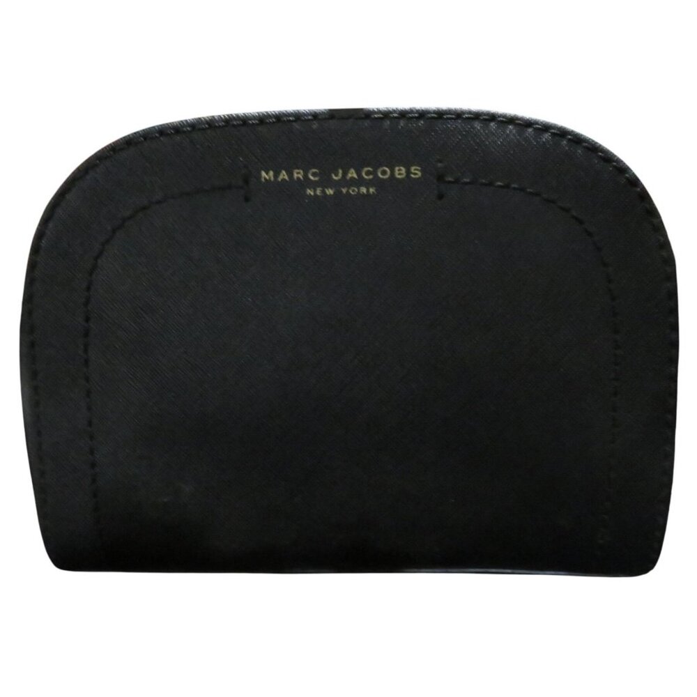 Marc Jacobs Black Playback Italian Saffiano Leather Crossbody Dome Saddle Bag